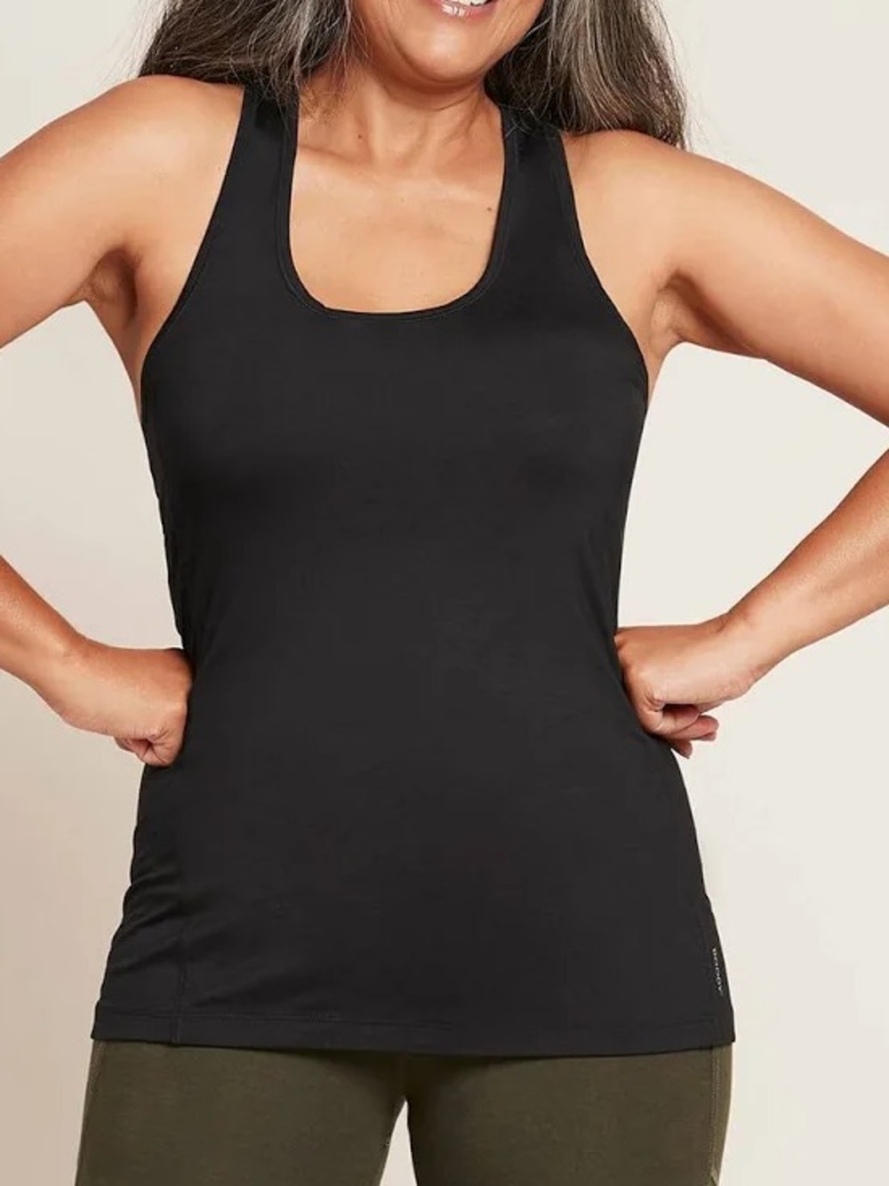 Boody Bamboo Viscose Black Racerback Tank Size Medium